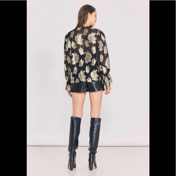 2X “HOST PICK” IRO Metallic Puff Sleeve Blouse - Picture 7 of 11